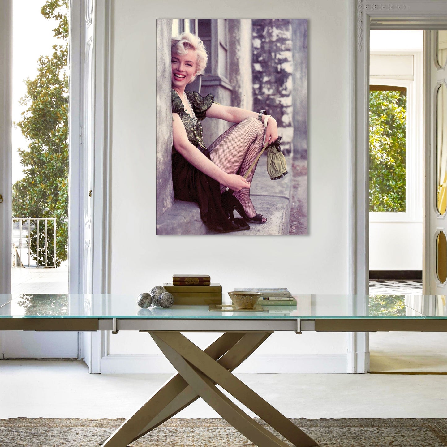 Marilyn Monroe Colore - stampa su tela in alta definizione con telaio in legno - PlastiWood (14555863)