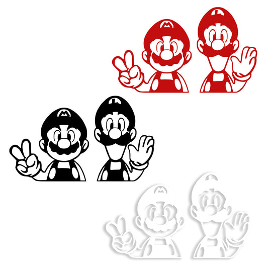 MARIO E LUIGI - Adesivo murale wall sticker in vinile 55x95 cm - PlastiWood (14555865)