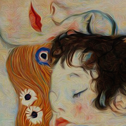 MATHER - Gustav Klimt - Quadro stampato su Canvas e montato su telaio in legno - PlastiWood (14555883)