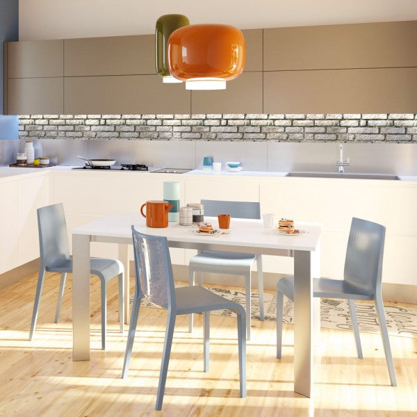 MATTONE MONOCROM - Paraschizzi da cucina in PVC flessibile - Misura 120x60cm spessore 3mm - PlastiWood (14555920)