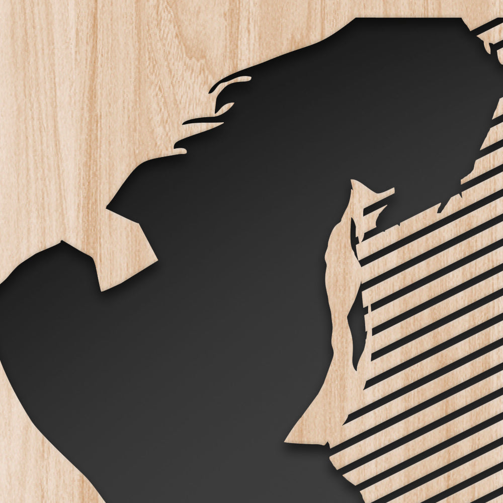 MOON WALK - Quadro arredo LASERCUT composito Legno e PVC - PlastiWood (14556129)