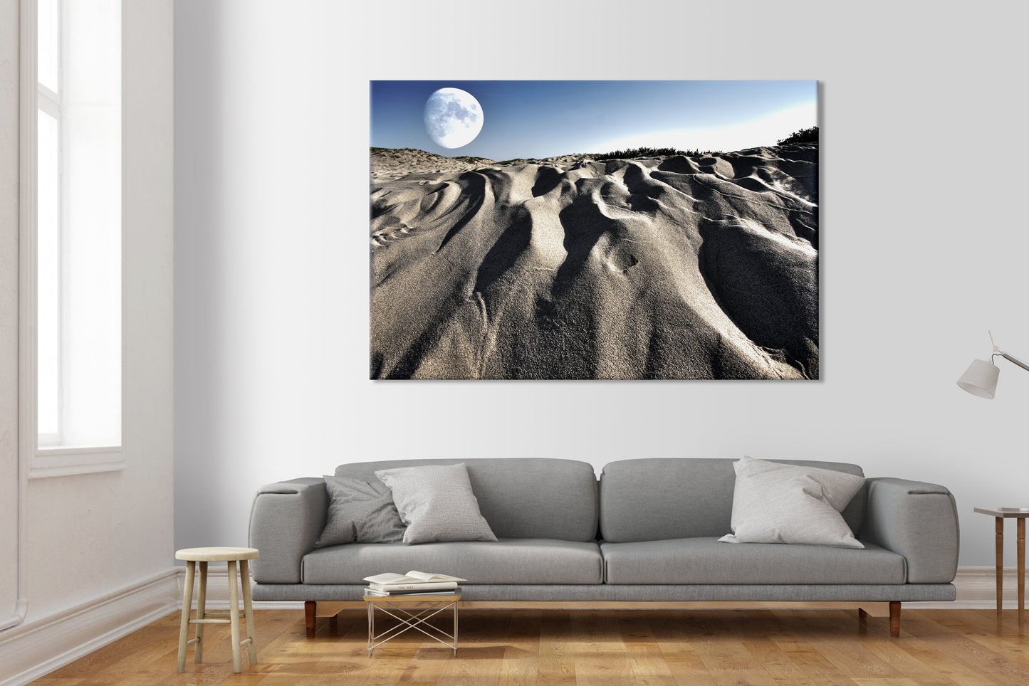 Moonscape surreale - Quadro Canvas su telaio in legno - PlastiWood (14556137)