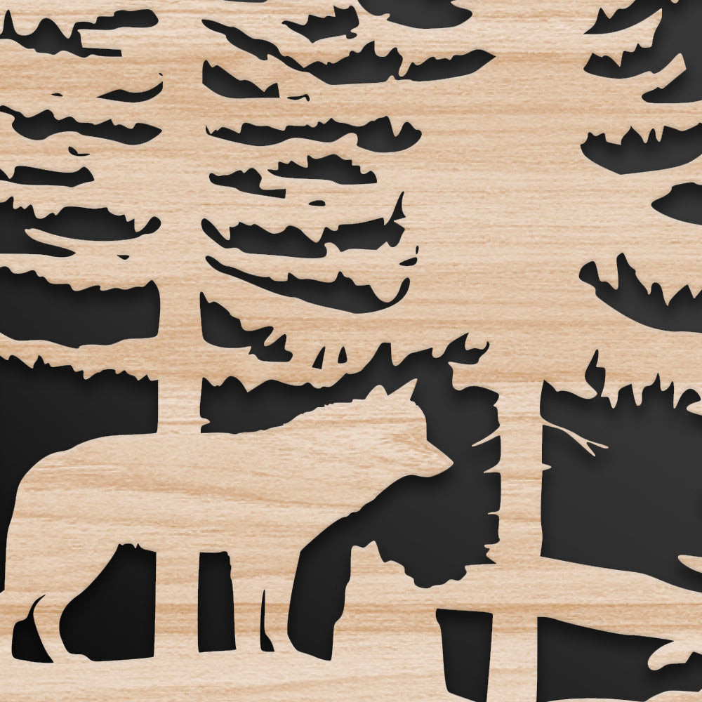 MOUNTAIN - Quadro arredo LASERCUT composito Legno e PVC - PlastiWood (14556153)