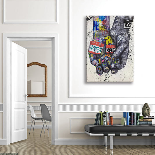 MuralHands -  Quadro Canvas Contemporaneo su telaio in legno - PlastiWood (14556167)