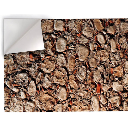Muro Pietre e Cocci - Pellicola stampata adesiva in PVC finitura opaca - PlastiWood