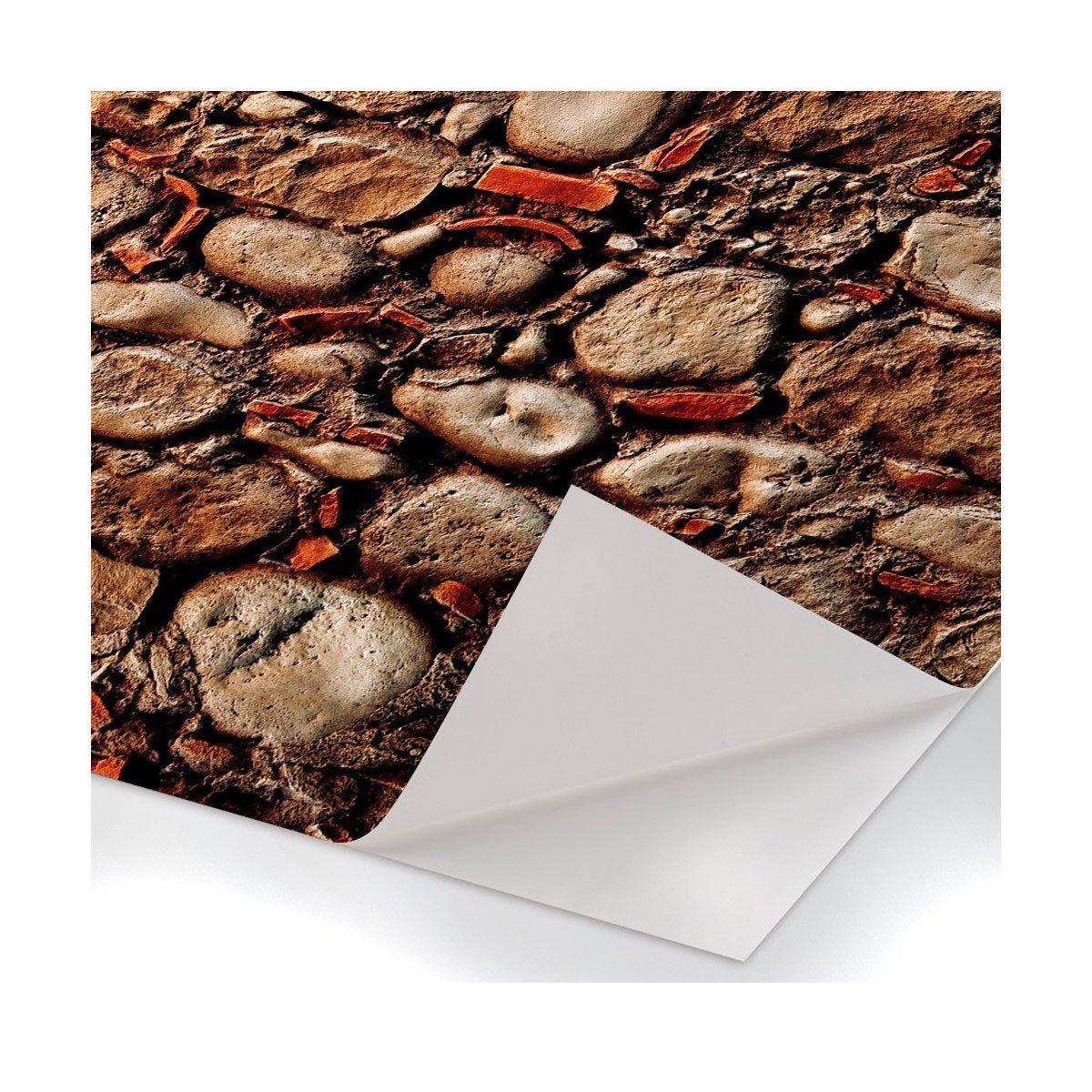 Muro Pietre e Cocci - Pellicola stampata adesiva in PVC finitura opaca - PlastiWood (14556172)