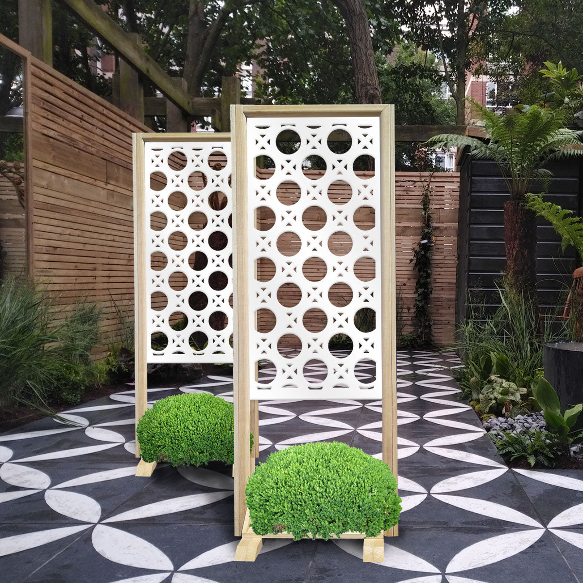 NOTTINGHAM - Separè - Paravento modulabile - 70x190cm - in Legno e PVC - PlastiWood (14556350)