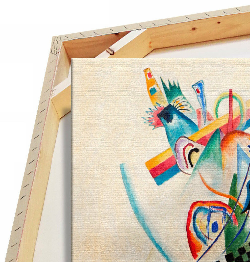 On White - Kandinsky - Quadro stampa su Canvas con telaio in legno - PlastiWood (14556386)