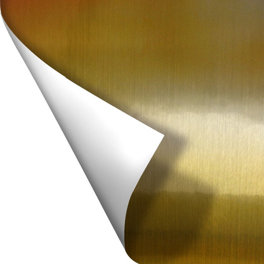 ORO SPAZZOLATO - Pellicola adesiva metallizzata - 122cm di larghezza - PlastiWood