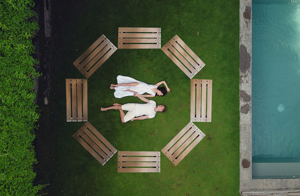 Panchina In Legno E Pvc Per Interno Ed Esterno Mod. FLOWERS - PlastiWood (14556451)