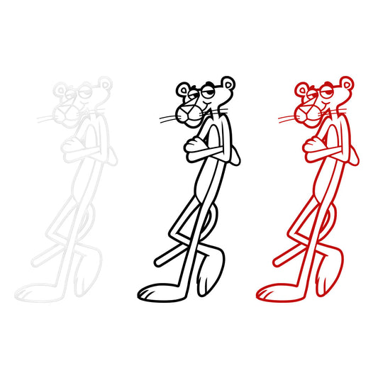 PANTERA ROSA - Adesivo murale wall sticker in vinile 55x120 cm - PlastiWood (14556515)