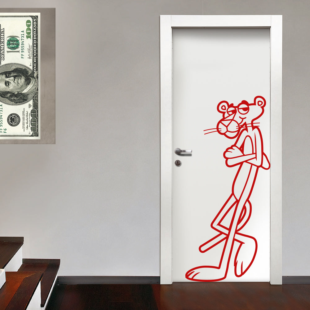 PANTERA ROSA - Adesivo murale wall sticker in vinile 55x120 cm - PlastiWood (14556517)