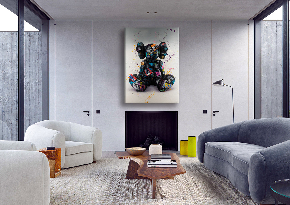 Peluche Grunge -  Quadro Canvas Contemporaneo su telaio in legno - PlastiWood (14556573)