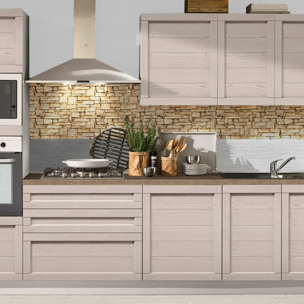 PIETRA DI SIVIGLIA - Paraschizzi da cucina in PVC flessibile - Misura 120x60cm spessore 3mm - PlastiWood (14556630)