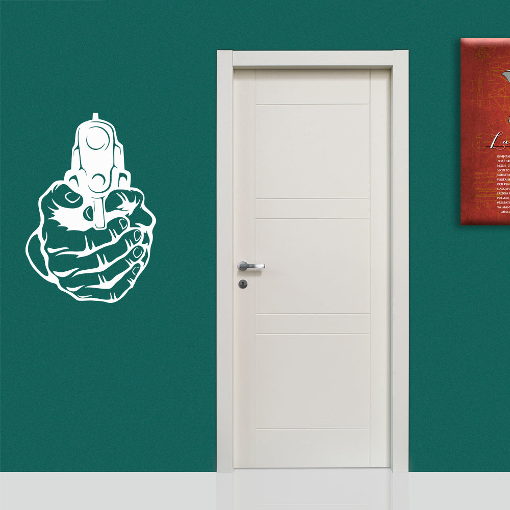 PISTOL - Adesivo murale wall sticker in vinile 55x80 cm - PlastiWood (14556683)