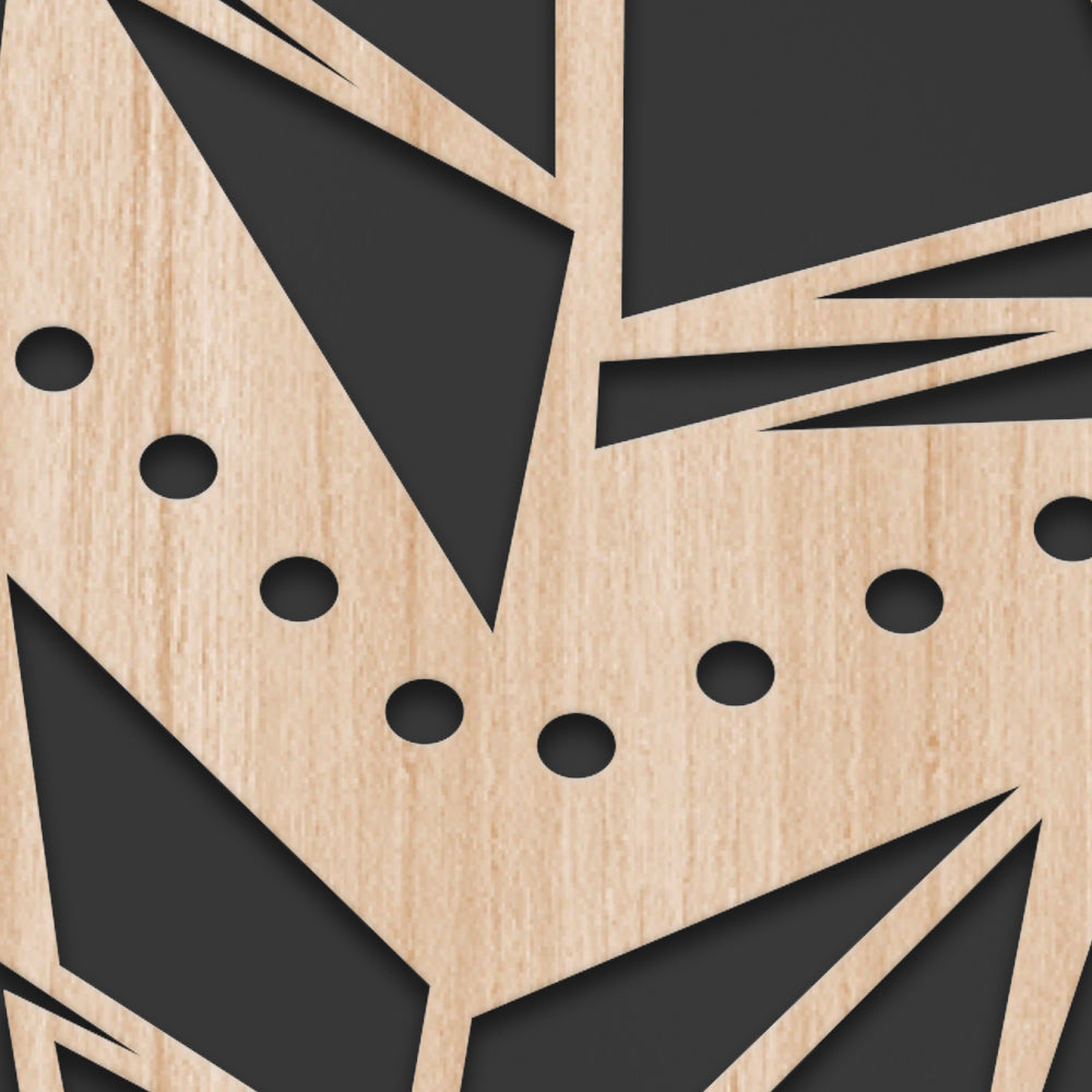 PIUME 100x70 cm - Quadro arredo LASERCUT composito Legno e PVC - PlastiWood (14556690)