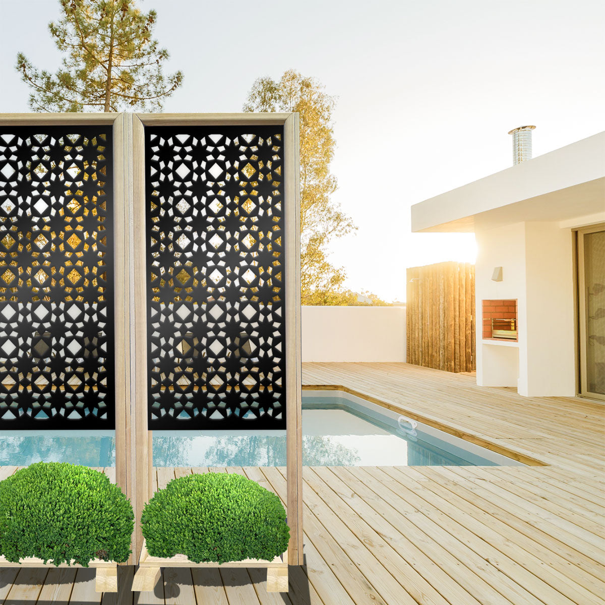 PSYCHEDELIC - Separè - Paravento modulabile - 70x190cm - in Legno e PVC - PlastiWood (14556918)