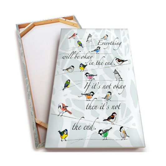 Quadro Canvas su telaio in legno Birds - It's not the end - PlastiWood (14557011)