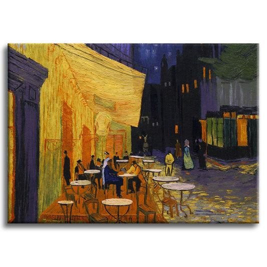 Quadro Canvas su telaio in legno Night Cafee - Van Gogh - PlastiWood