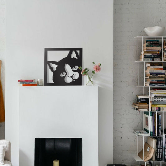Quadro moderno arredo moderno Quadro Gatto nero traforato Cat 48x 48 cm - PlastiWood (14557037)