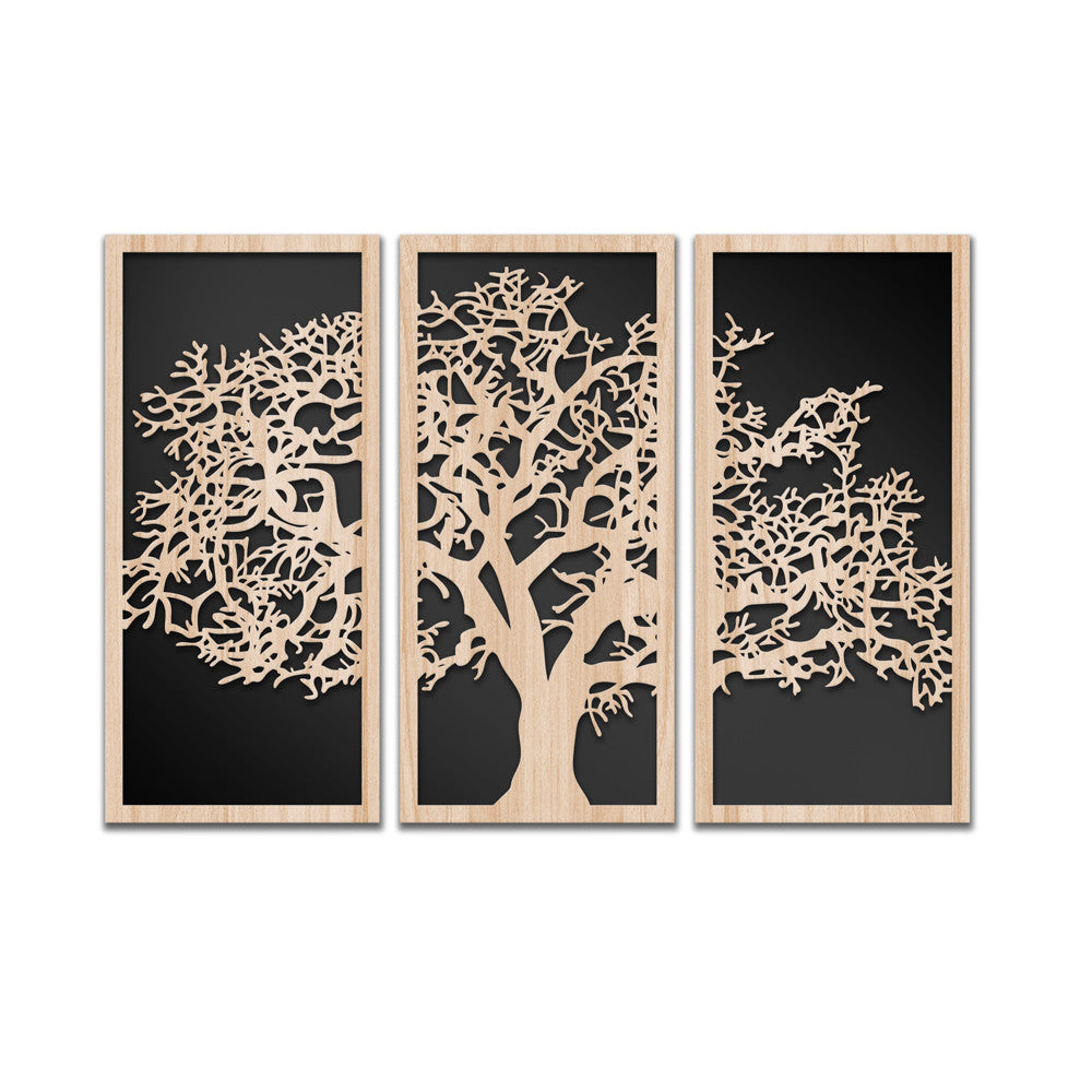 QUERCIA 100x70 cm - Quadro arredo LASERCUT composito Legno e PVC - PlastiWood (14557043)