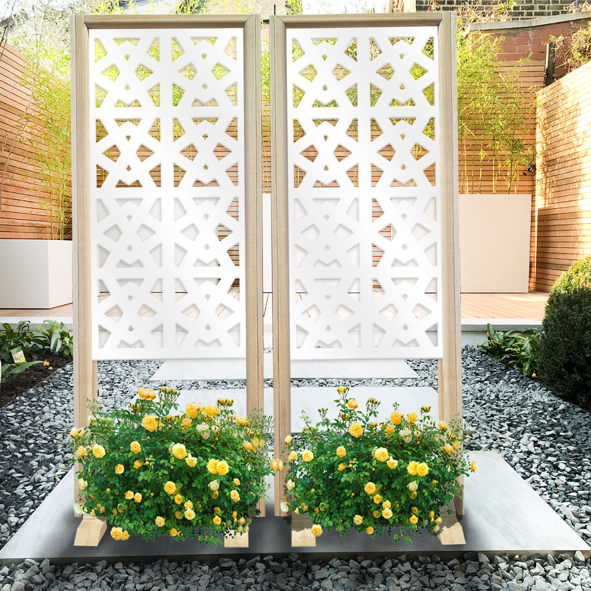 RAILING - Separè - Paravento modulabile - 70x190cm - in Legno e PVC - PlastiWood (14557105)