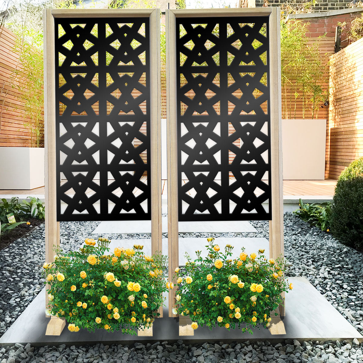 RAILING - Separè - Paravento modulabile - 70x190cm - in Legno e PVC - PlastiWood (14557107)