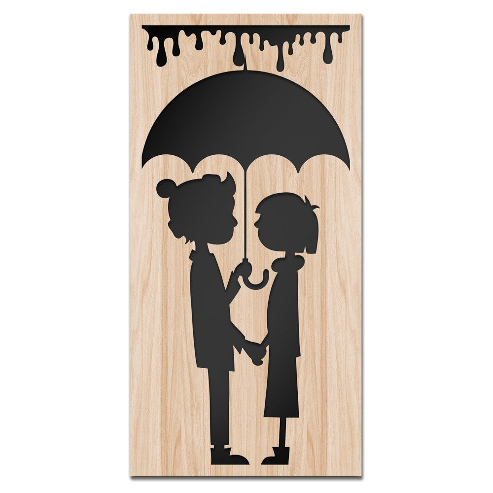 RAIN - Quadro arredo LASERCUT composito Legno e PVC - PlastiWood (14557109)