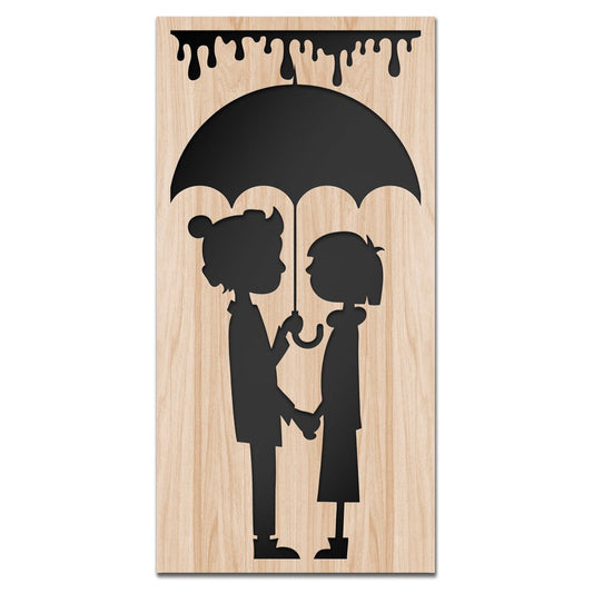 RAIN - Quadro arredo LASERCUT composito Legno e PVC - PlastiWood (14557109)