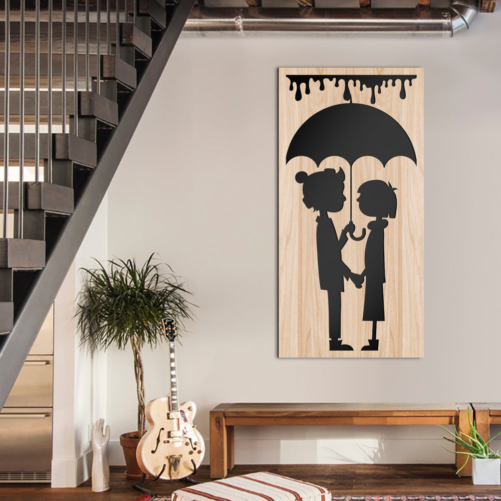 RAIN - Quadro arredo LASERCUT composito Legno e PVC - PlastiWood (14557110)