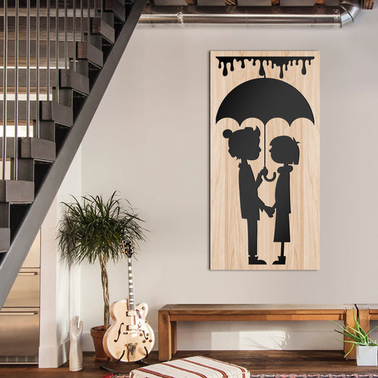 RAIN - Quadro arredo LASERCUT composito Legno e PVC - PlastiWood (14557110)