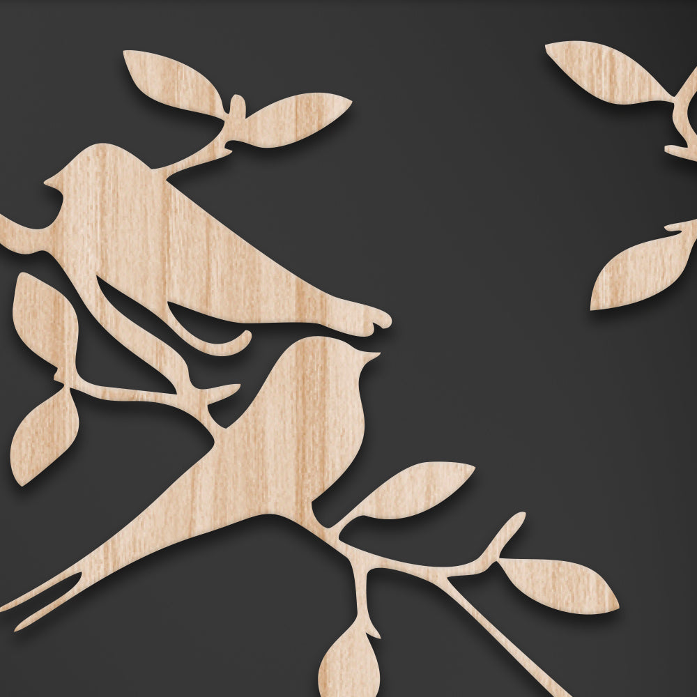 RAMI 96x96 cm - Quadro arredo LASERCUT composito Legno e PVC - PlastiWood (14557122)