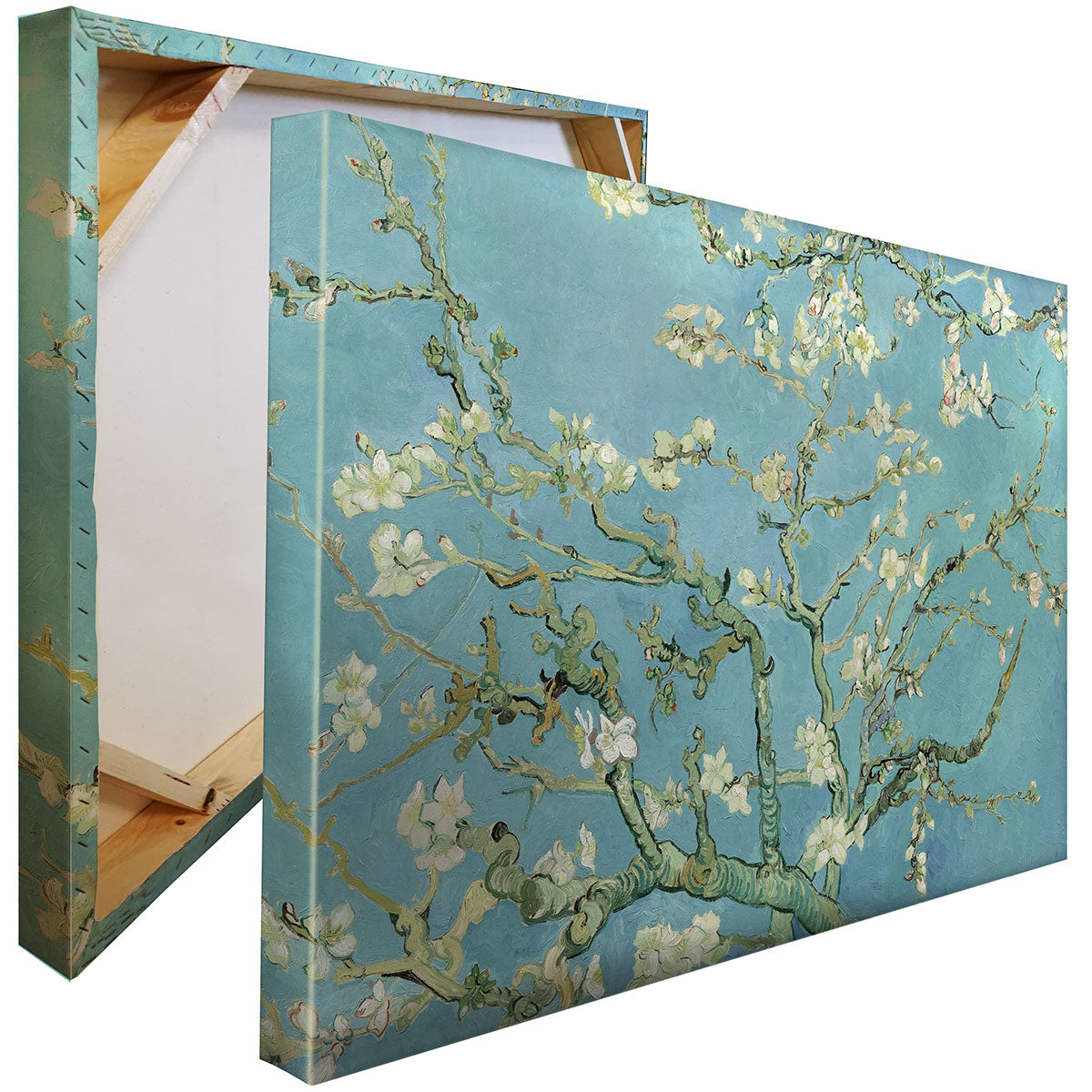 Ramo di Mandorlo - Vincent Van Gogh - Quadro Canvas stampata su telaio in legno - PlastiWood (14557125)