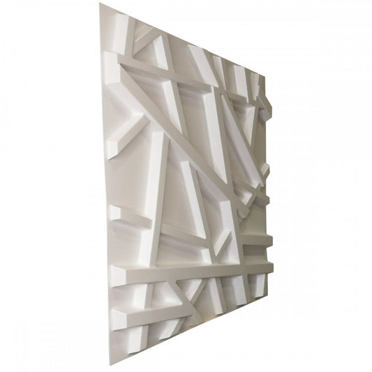 RANDOM bianco - Pannello parete in PVC a rilievo 3D - 50cmX50cm - 1 Pz - PlastiWood (14557158)