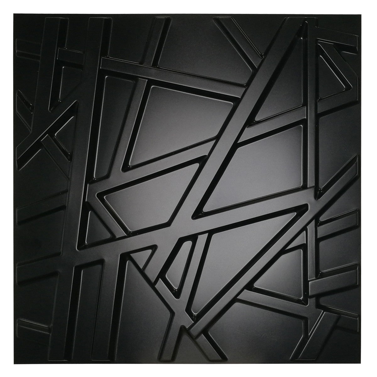 RANDOM Nero - Pannello Parete In PVC A Rilievo 3D - 50cmX50cm - 1 Pz - PlastiWood (14557173)