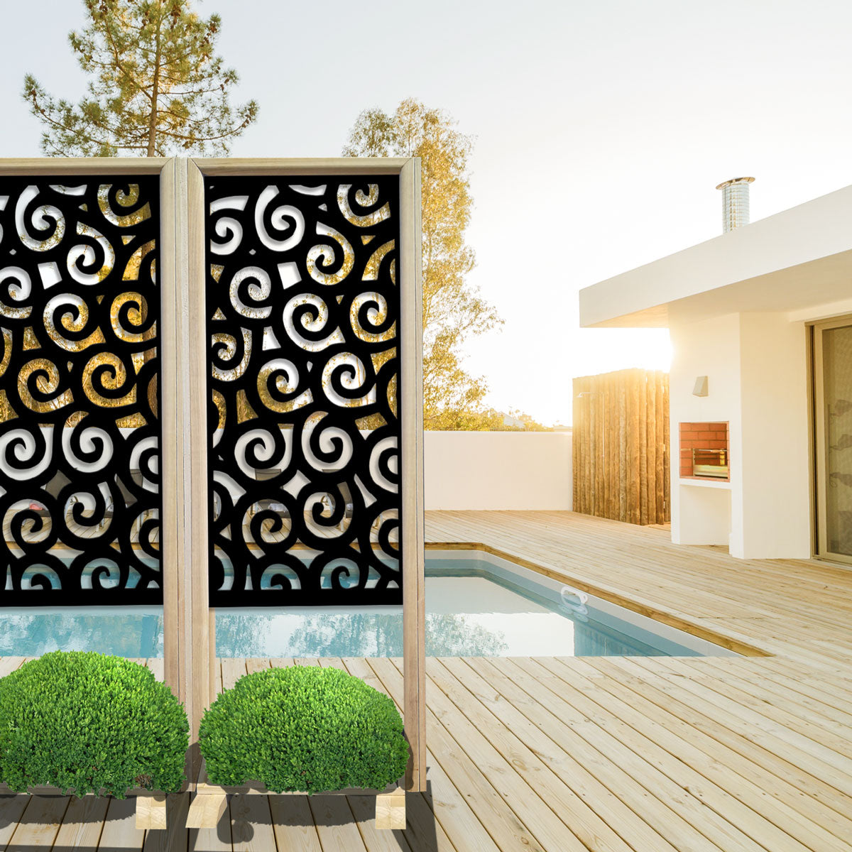 RICCI - Separè  - Paravento modulabile - 70x190cm - in Legno e PVC - PlastiWood (14557205)