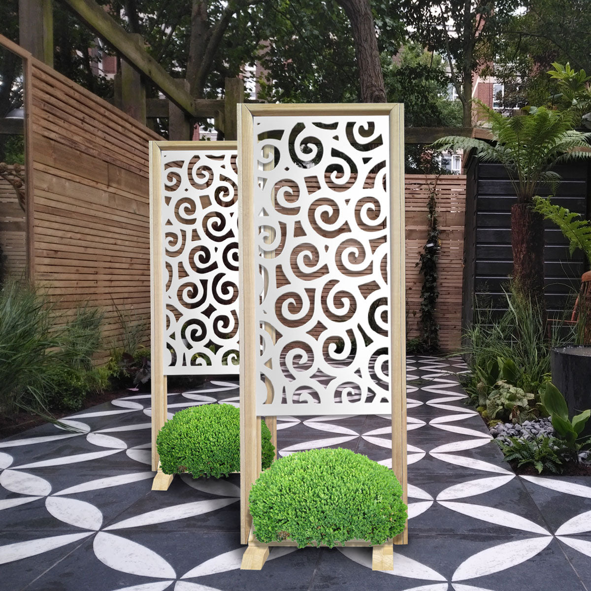 RICCI - Separè  - Paravento modulabile - 70x190cm - in Legno e PVC - PlastiWood (14557206)