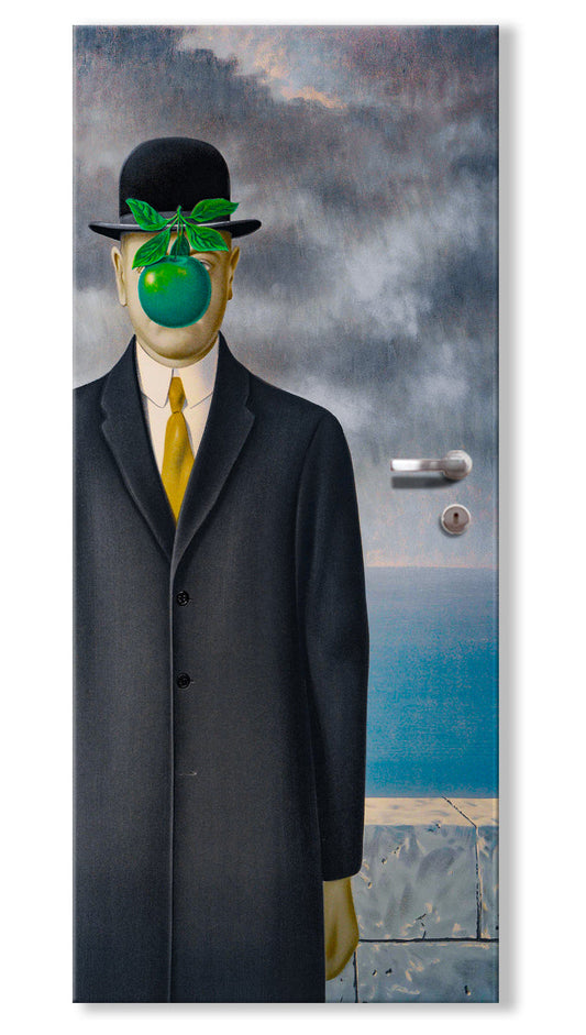 Rivestimento adesivo per porte interne - Magritte i figli degli uomini - PlastiWood