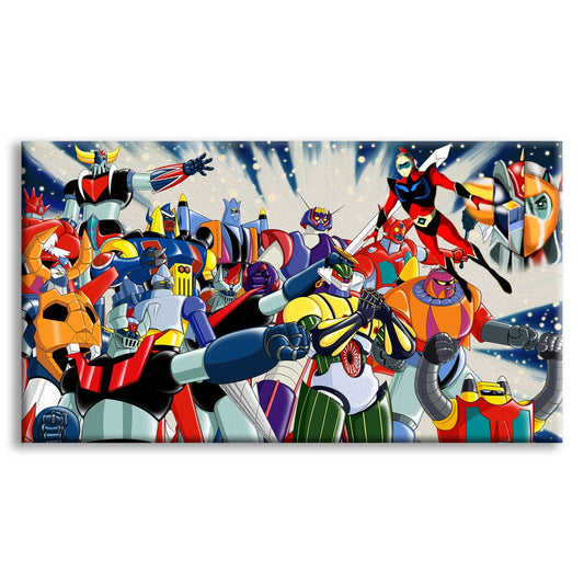 ROBOT ANNI 80 - Tela stampata montata su telaio in legno - PlastiWood (14557286)