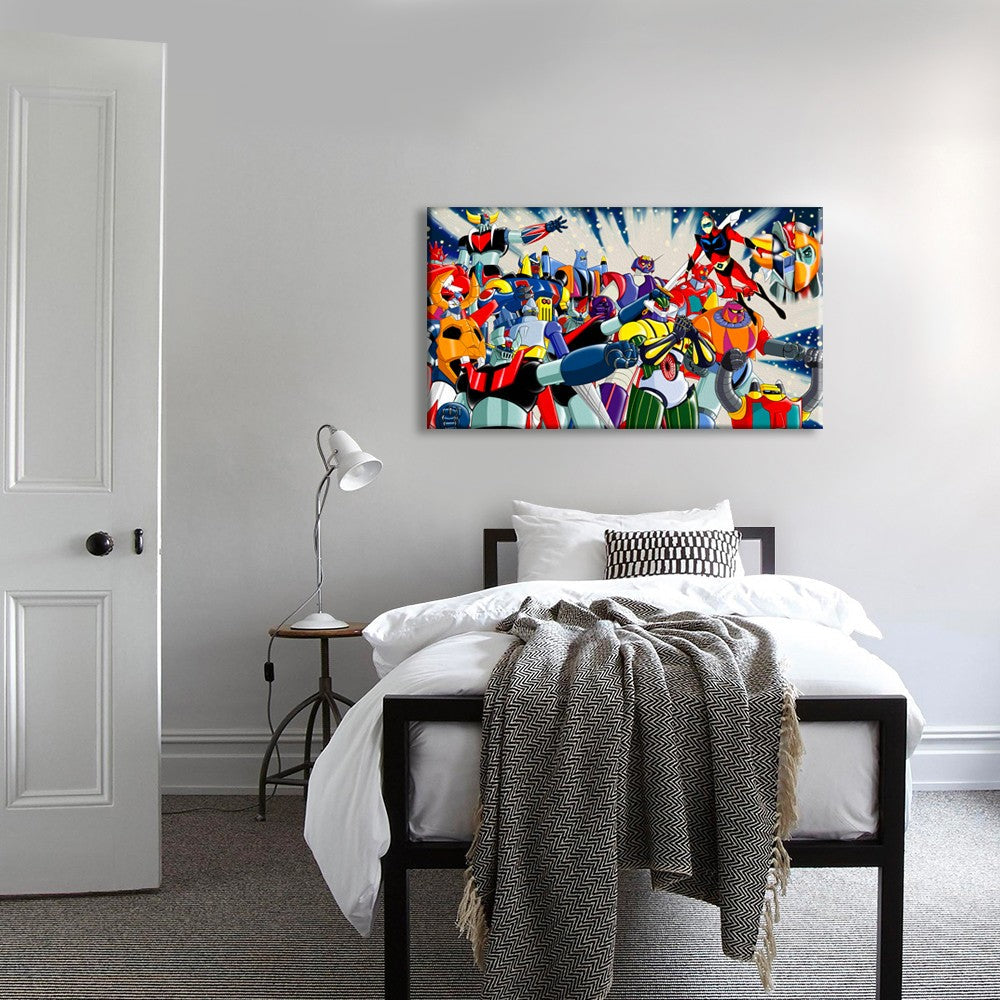 ROBOT ANNI 80 - Tela stampata montata su telaio in legno - PlastiWood (14557289)