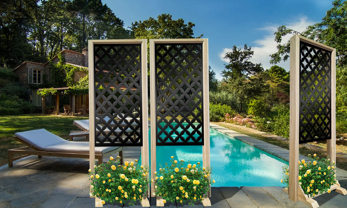 ROMBI - Separè - Paravento modulabile - 70x190cm - in Legno e PVC - PlastiWood (14557323)