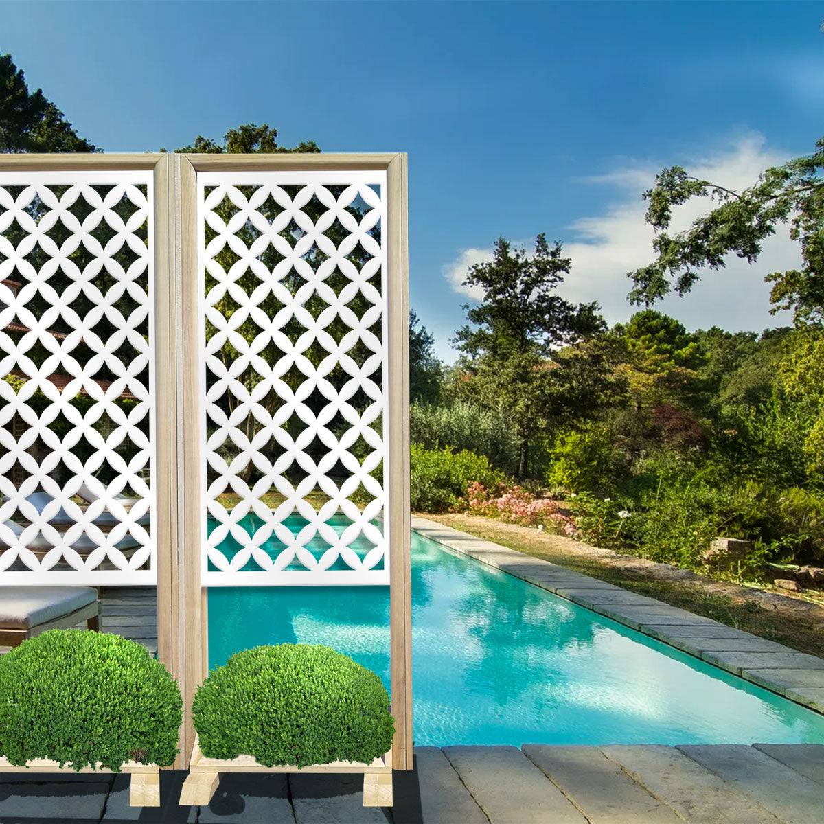 ROMBI - Separè - Paravento modulabile - 70x190cm - in Legno e PVC - PlastiWood (14557324)