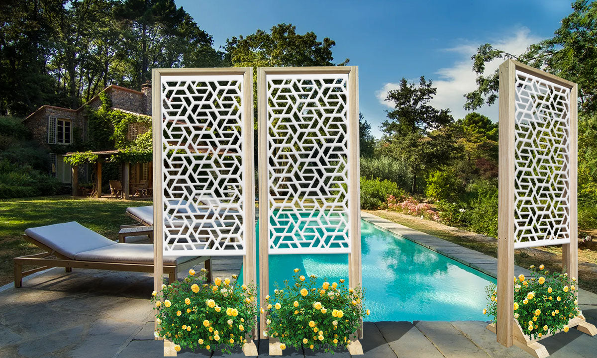 ROMBO - Separè - Paravento modulabile - 70x190cm - in Legno e PVC - PlastiWood (14557341)