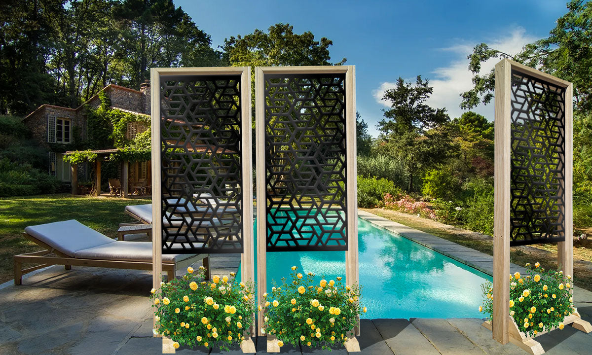 ROMBO - Separè - Paravento modulabile - 70x190cm - in Legno e PVC - PlastiWood (14557342)