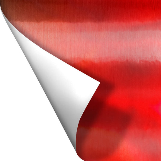 ROSSO SPAZZOLATO - Pellicola metallizzata adesiva - 122cm di base - PlastiWood (14557419)
