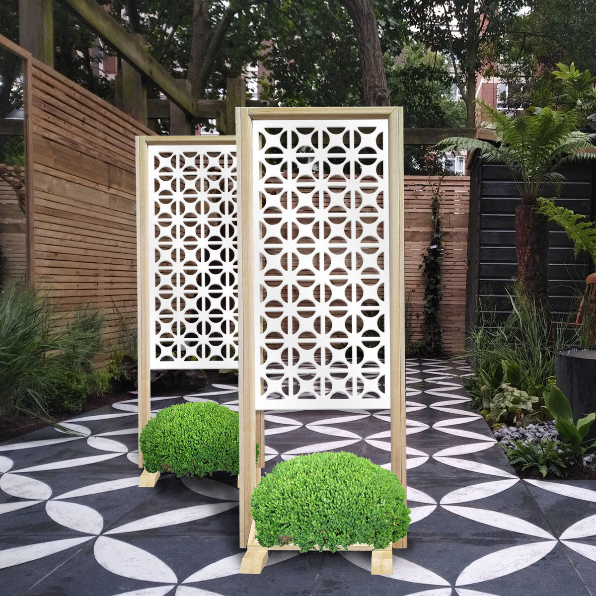 ROUNDCROSS - Separè - Paravento modulabile - 70x190cm - in Legno e PVC - PlastiWood (14557444)