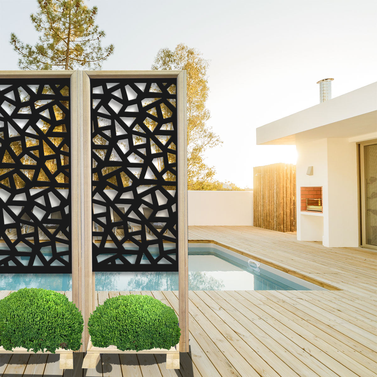 SEGMENTI - Separè - Paravento modulabile - 70x190cm - in Legno e PVC - PlastiWood (14557613)