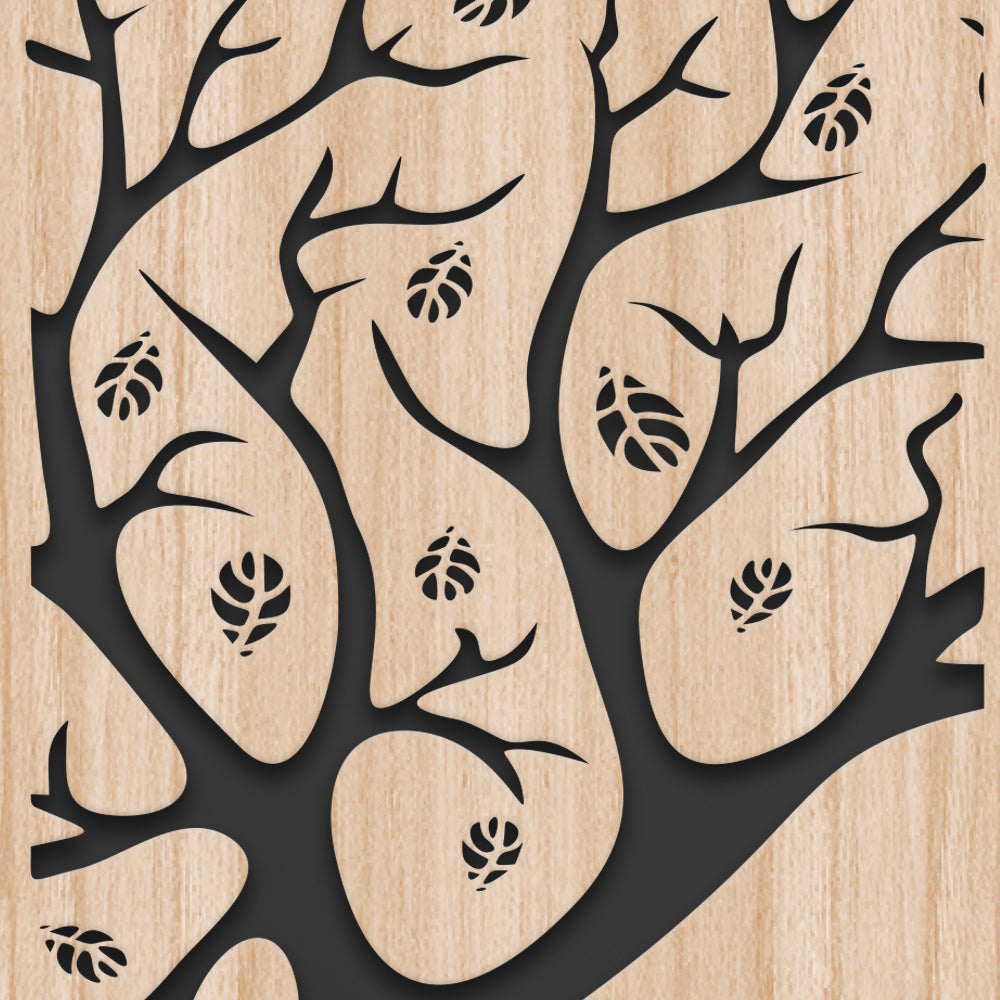SFIORITURA 100x50 cm - Quadro arredo LASERCUT composito Legno e PVC - PlastiWood (14557616)