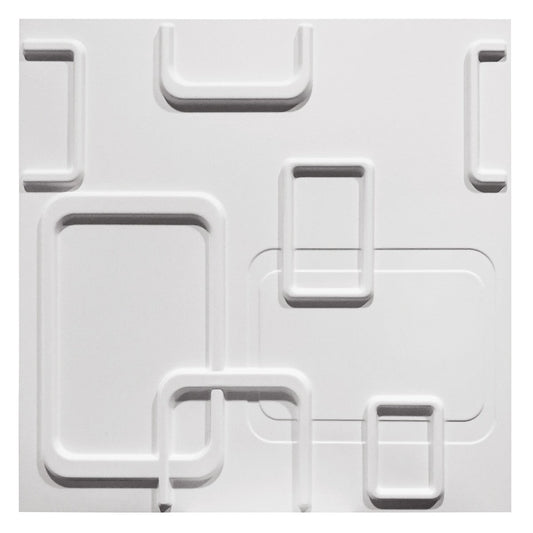 SMART Bianco - Pannello Parete In PVC A Rilievo 3D - 50cmX50cm - 1 Pz - PlastiWood