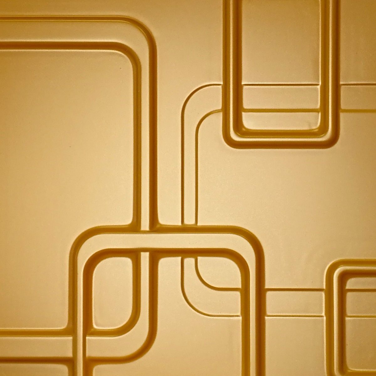 SMART giallo-metal-opaco - Pannello parete in PVC a rilievo 3D - 50cmX50cm - 1 Pz - PlastiWood (14557726)